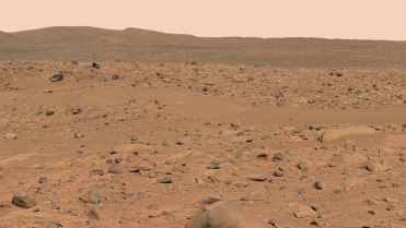 dusty red Martian landscape
